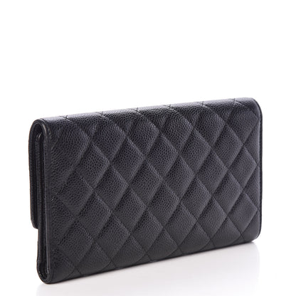 Chanel Caviar Quilted Large Flap Wallet Black 3 of 9