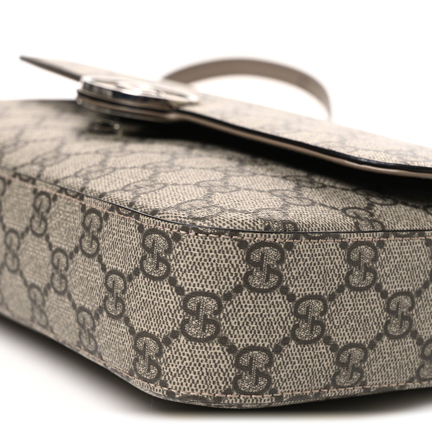 Gucci GG Supreme Monogram Petite GG Top Handle Shoulder Bag Beige