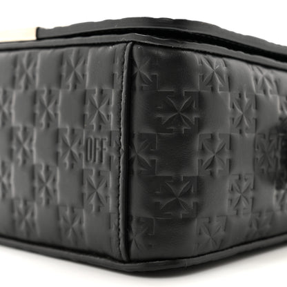 Off-White Embossed Mini Diag Binder Clip Bag Black 10 of 13