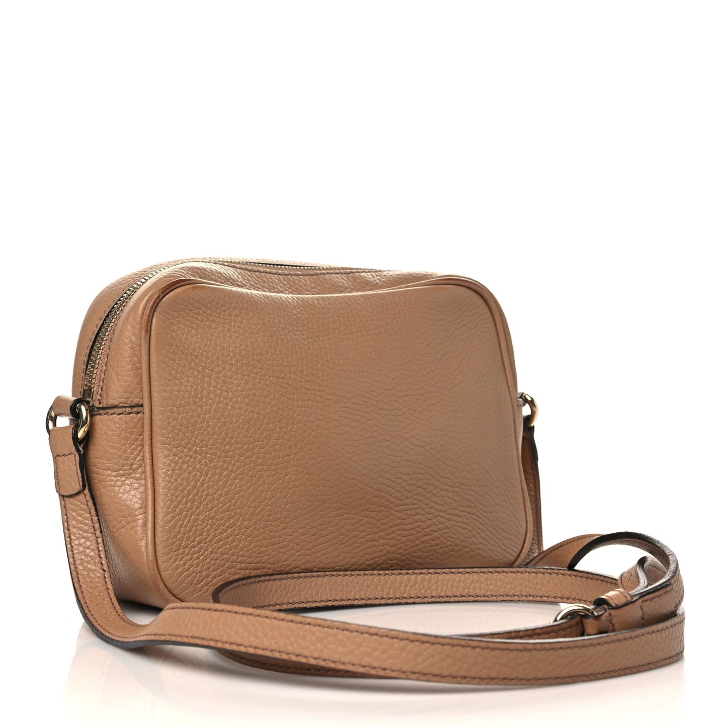 Pebbled Calfskin Small Soho Disco Bag Camelia