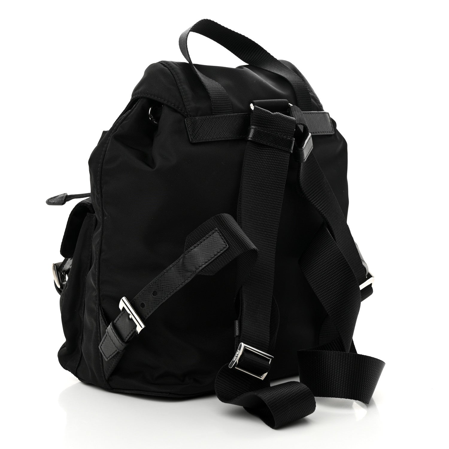 Prada Tessuto Nylon Saffiano Small Backpack Black 3 of 11