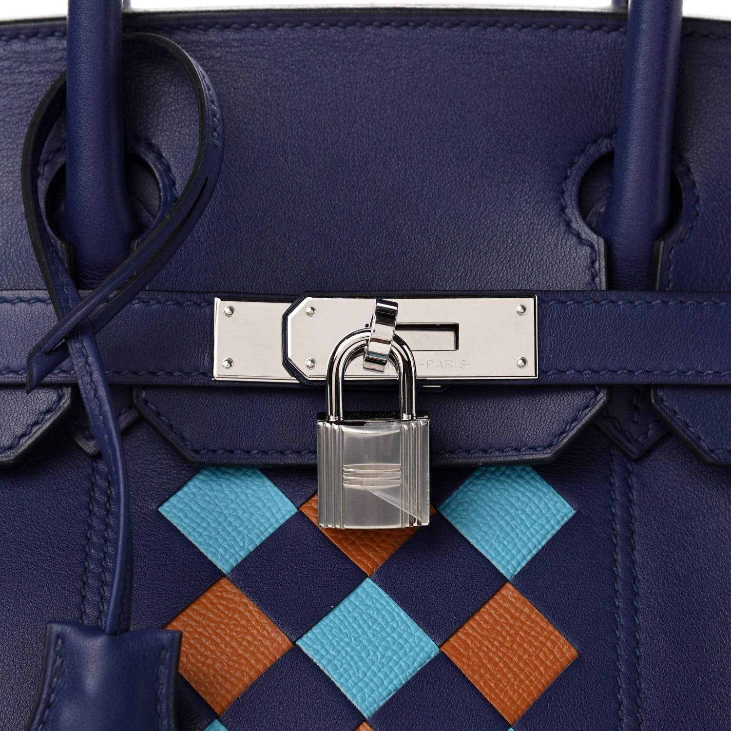 Hermes Swift Epsom Tressage Birkin 30 Bleu Encre Bleu Du Nord Gold 10 of 10