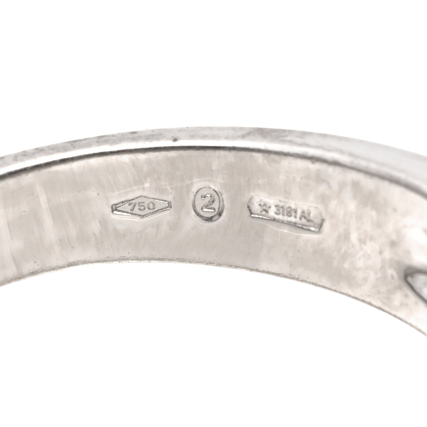 18K White Gold Diamond Belle Epoque Band Ring 55 7.25