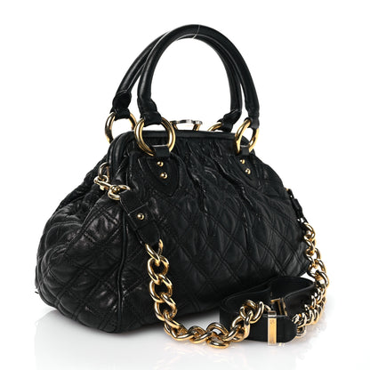 Marc Jacobs Calfskin Quilted Stam Black 2 of 15