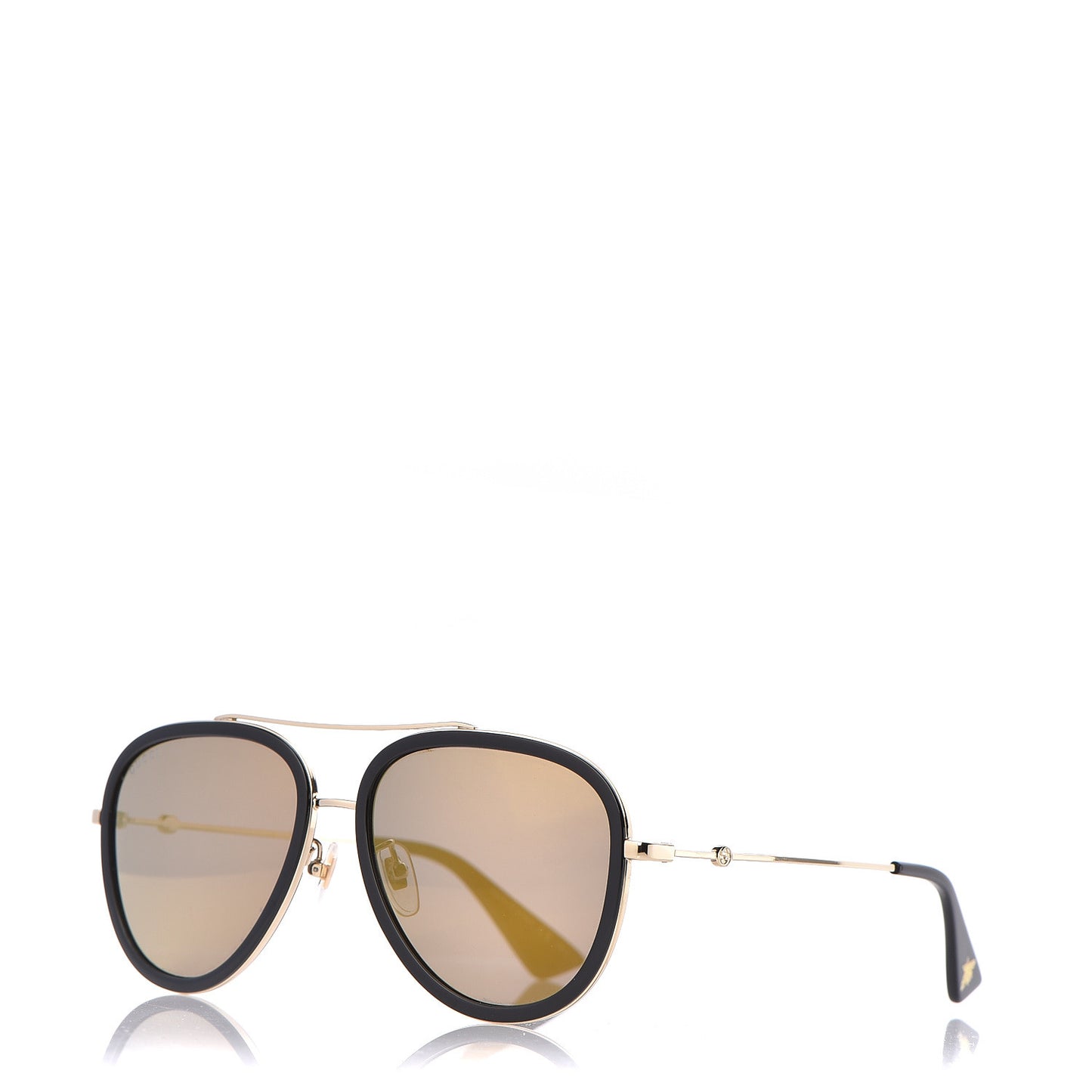 Aviator Sunglasses GG0062S Black Gold