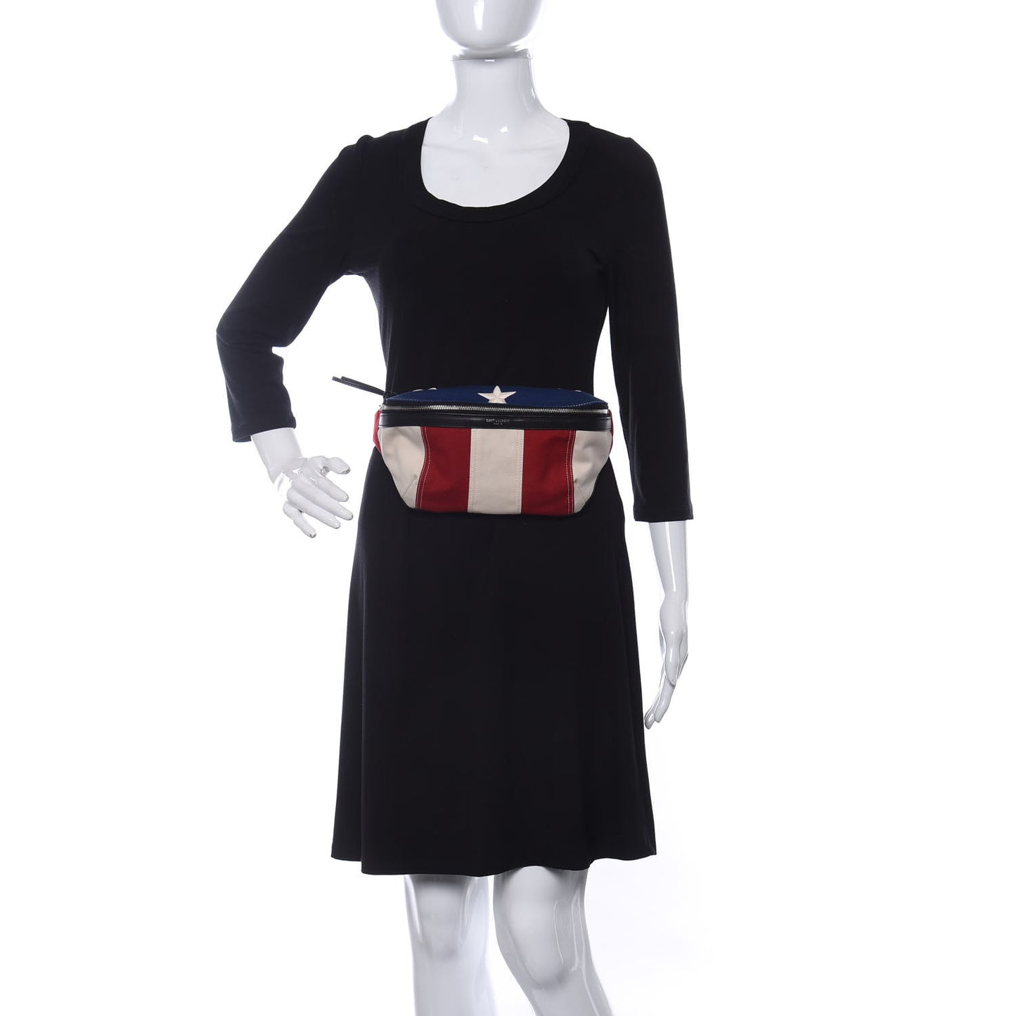 Canvas Classic Belt Bag Red Blue White