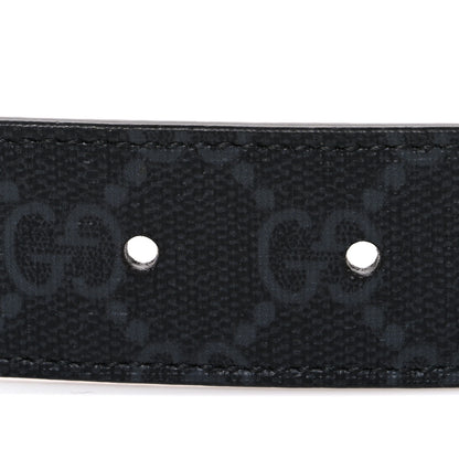 Gucci GG Supreme Monogram Plutone Calfskin Enamel Double G 30mm Belt 85 34 New Cherry Red 3 of 5