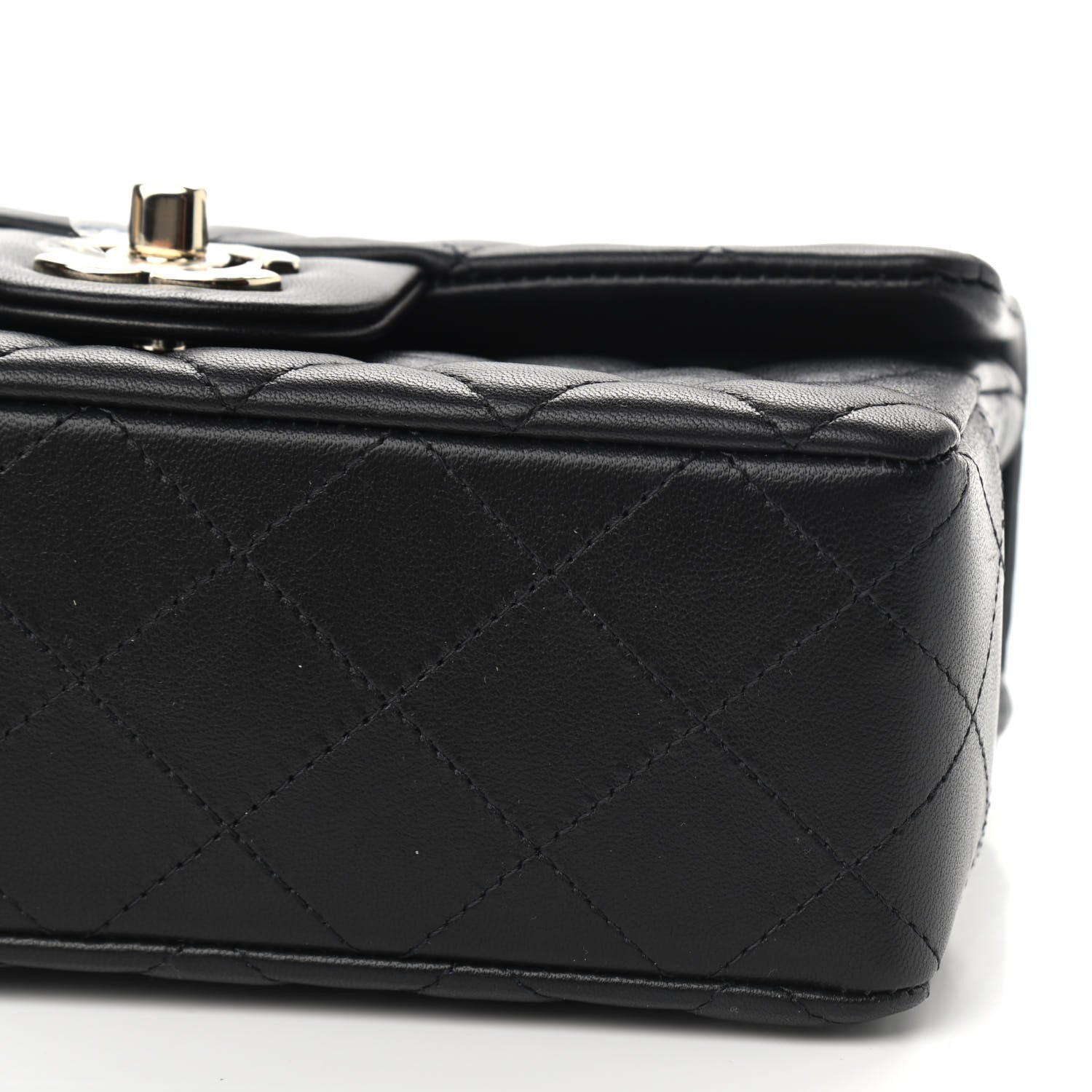 Chanel Lambskin Quilted Mini Rectangular Flap Black 9 of 9