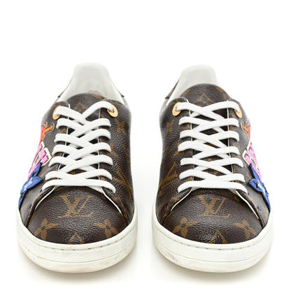 Louis Vuitton Calfskin Monogram LV Black Heart Sneakers 38 Cacao 2 of 11