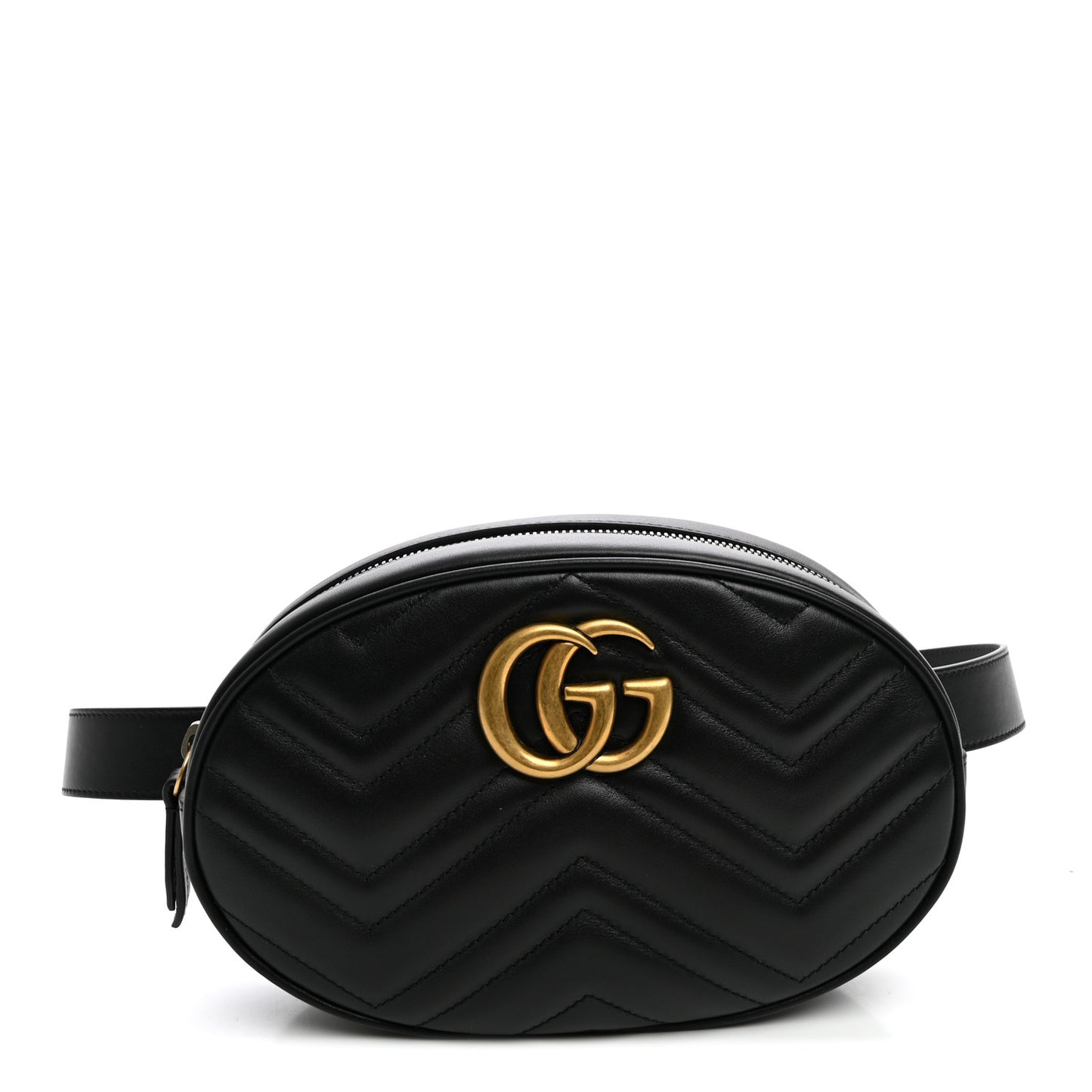 Calfskin Matelasse GG Marmont Belt Bag 85 34 Black