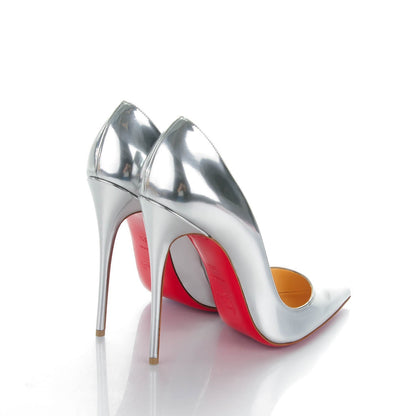 Christian Louboutin Metallic Calfskin So Kate 120 Pumps 38.5 Silver 4 of 7