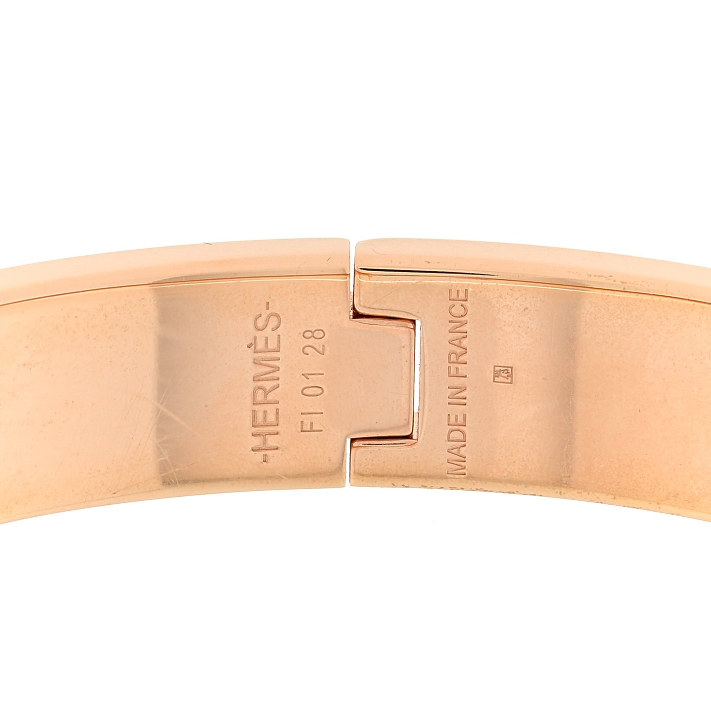 Enamel Narrow Clic Clac H Bracelet GM White