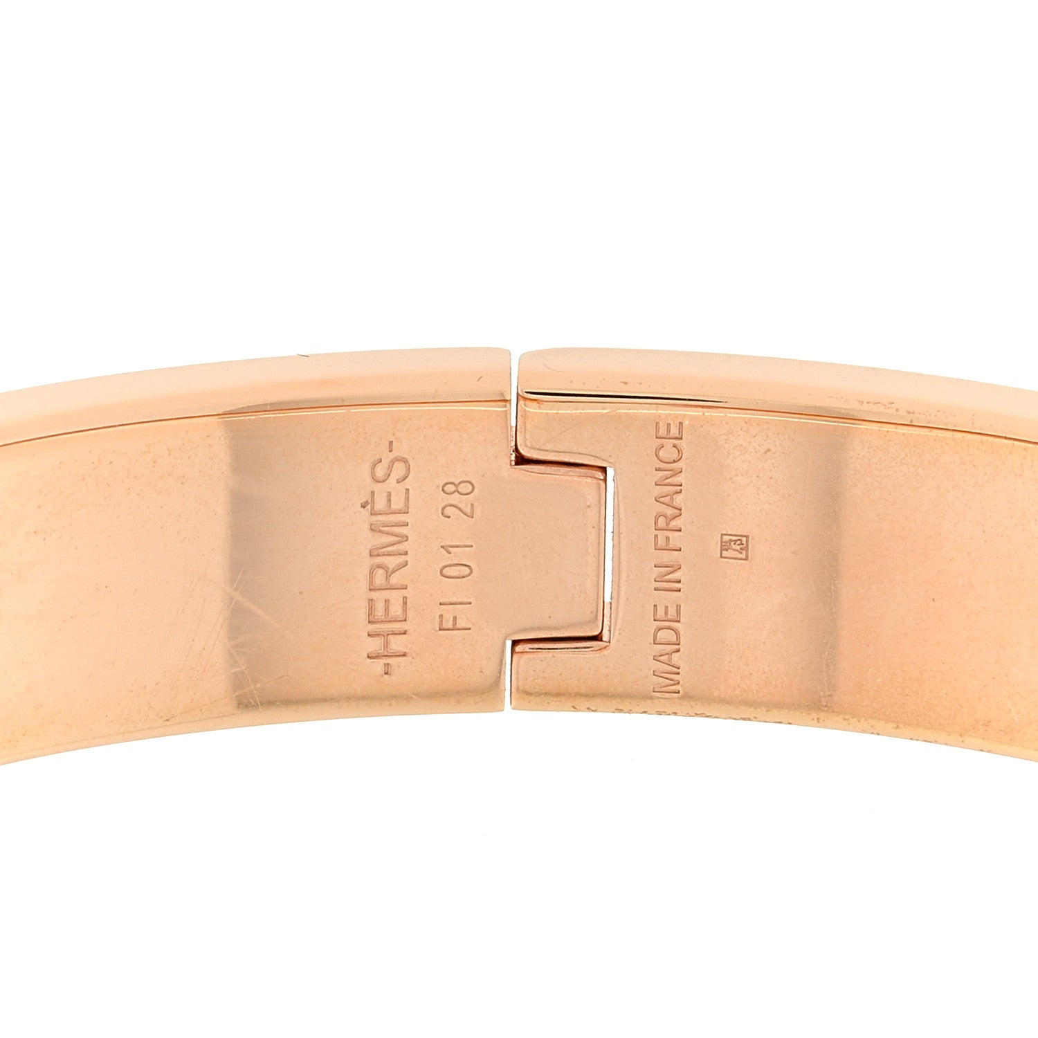 Hermes Enamel Narrow Clic Clac H Bracelet GM White 3 of 3