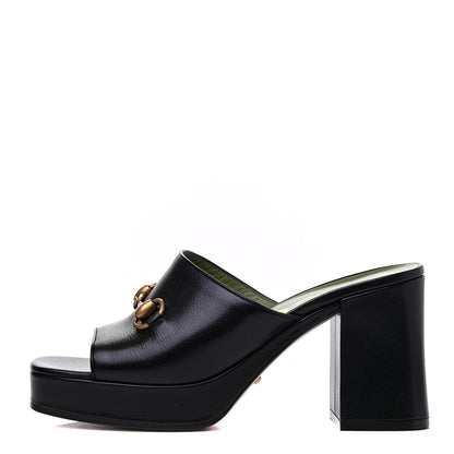 Gucci Granada Kid Houdan Platform Slide Sandals 38.5 Black 1 of 12
