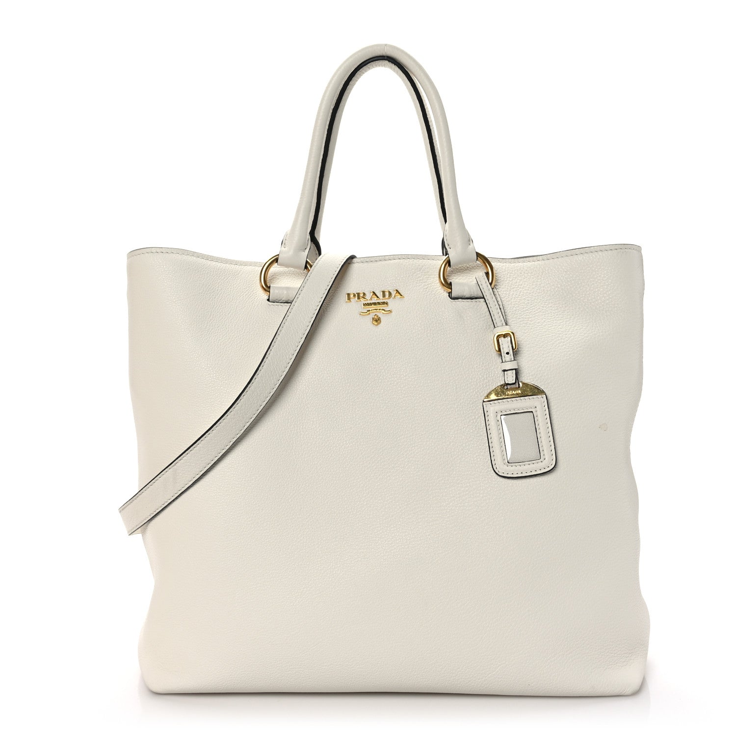 Prada Vitello Phenix Tote Bianco 1 of 9