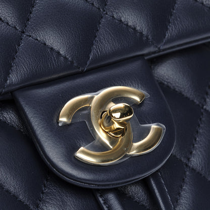 Chanel Calfskin Quilted Large Urban Spirit Backpack Navy 8 of 9