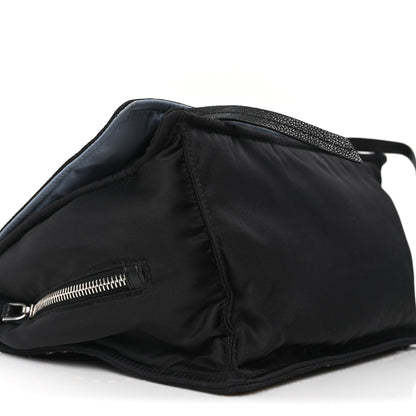 Prada Tessuto Nylon Studded Etiquette Flap Black 8 of 9