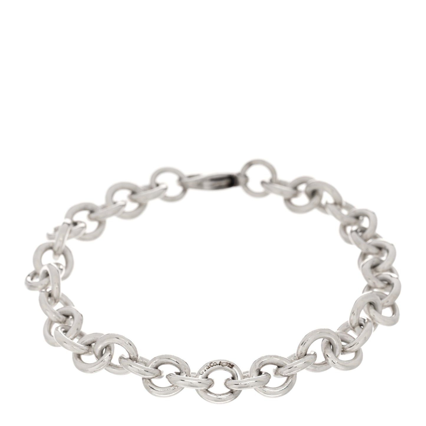 Sterling Silver Round Chain Link Bracelet
