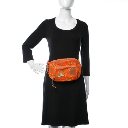 Loewe Canvas Ibiza Print Paulas Bum Bag Orange 2 of 6