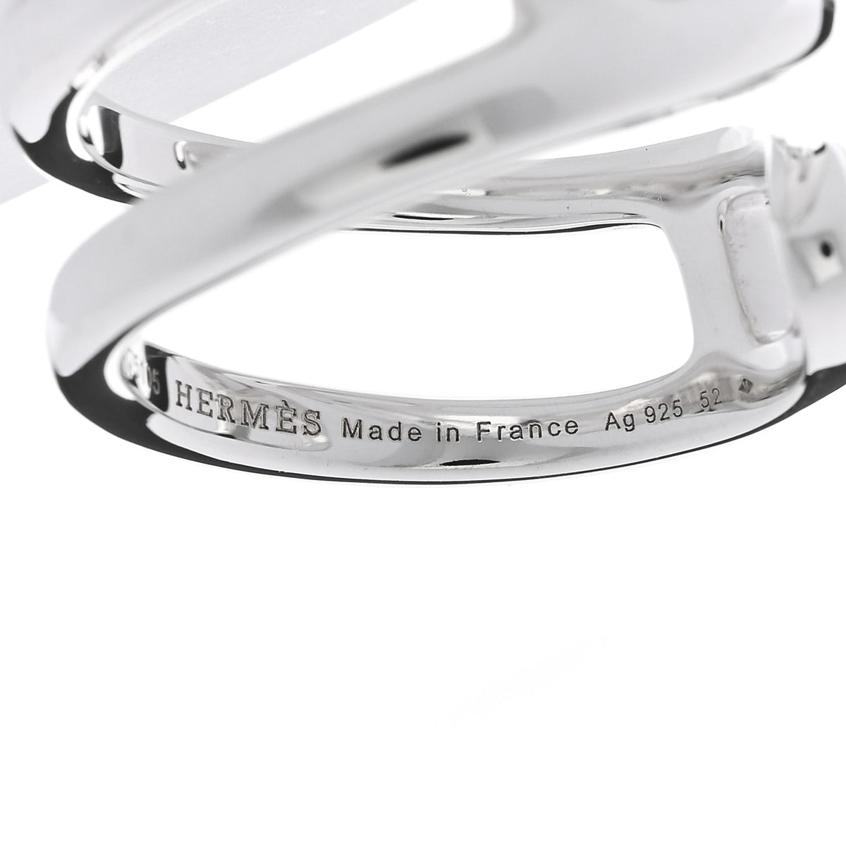Hermes Sterling Silver Chaine D'Ancre Punk Ring 52 6 5 of 5