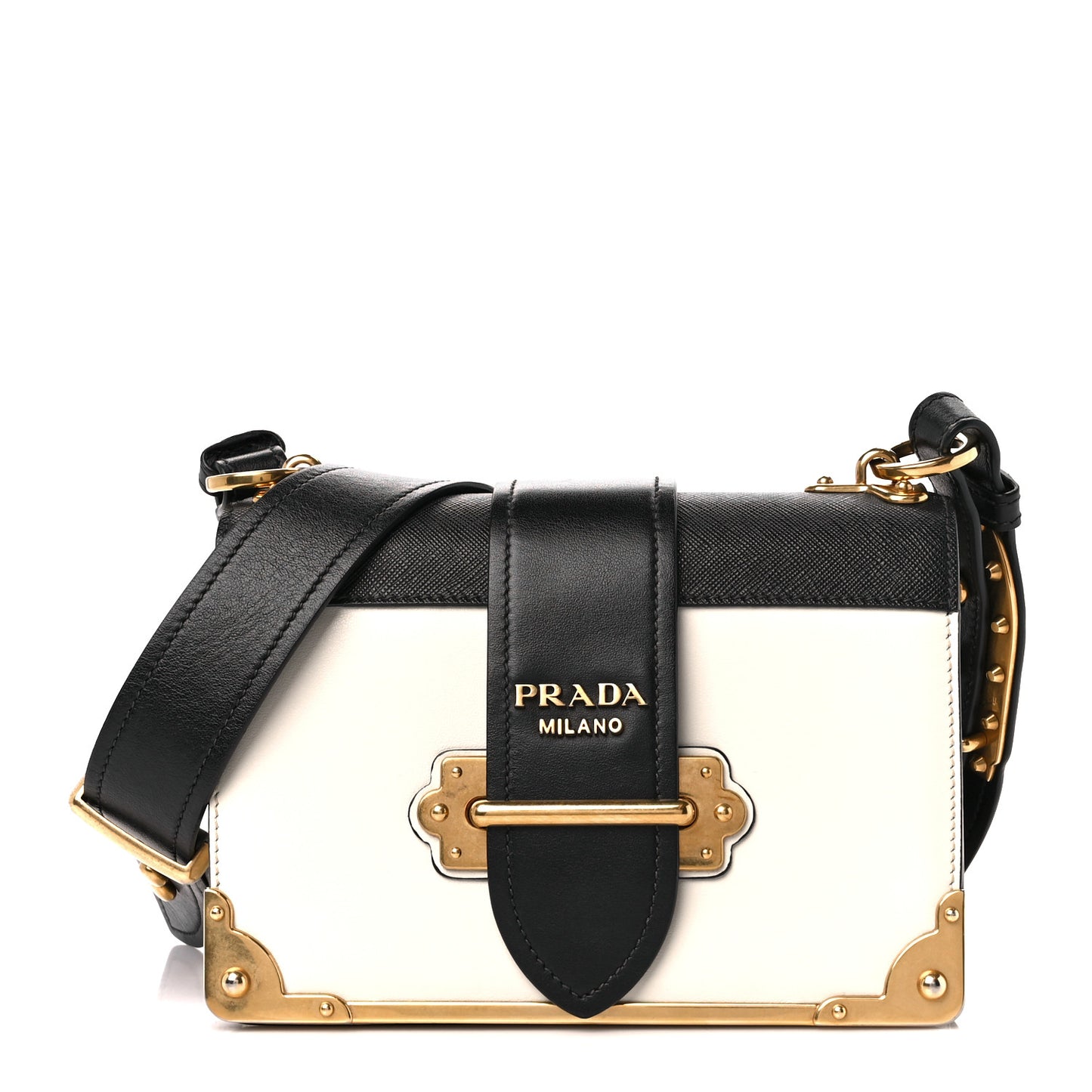 City Calf Saffiano Cahier Bag Talco Black
