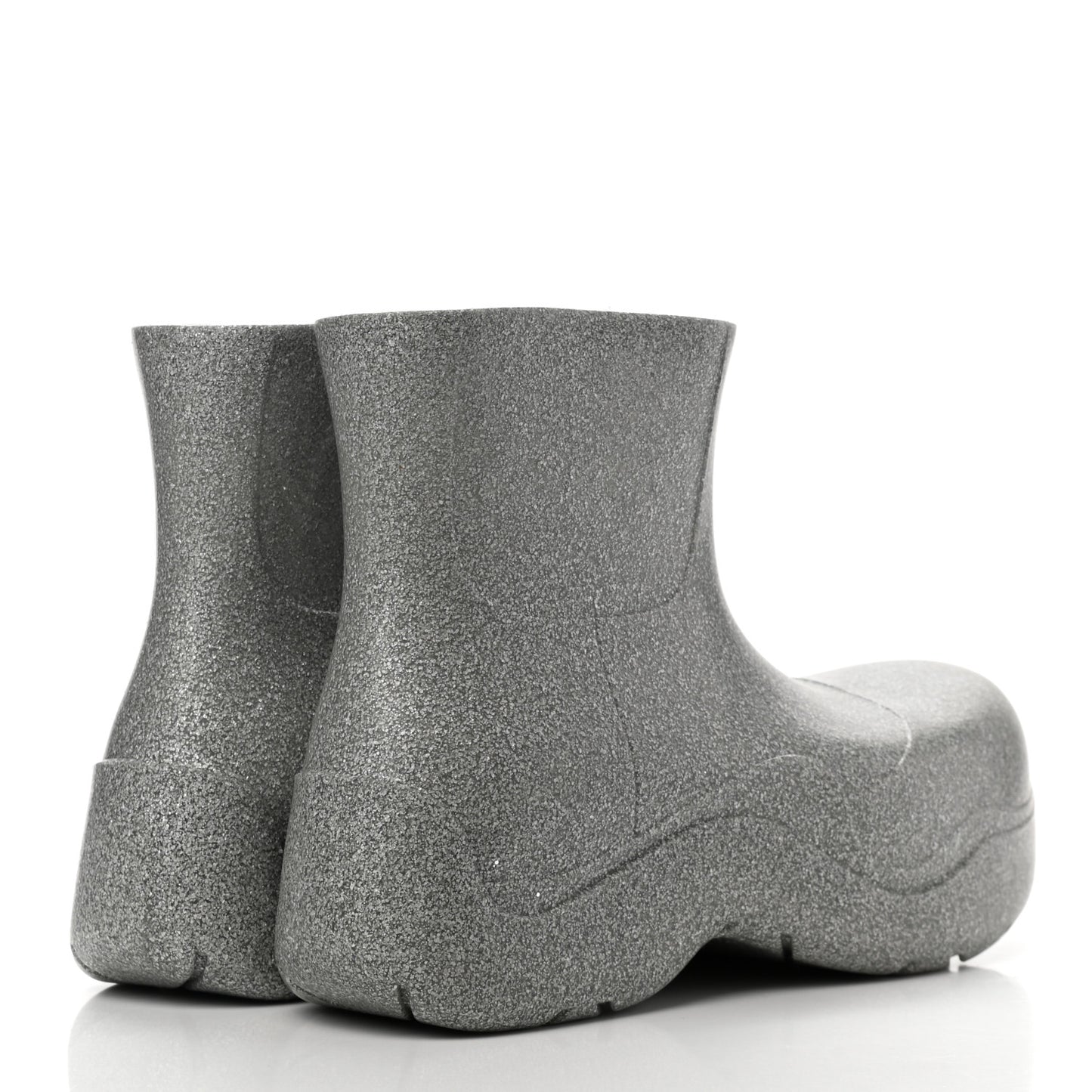 Sparkle Rubber Puddle Ankle Boots 43 Silver