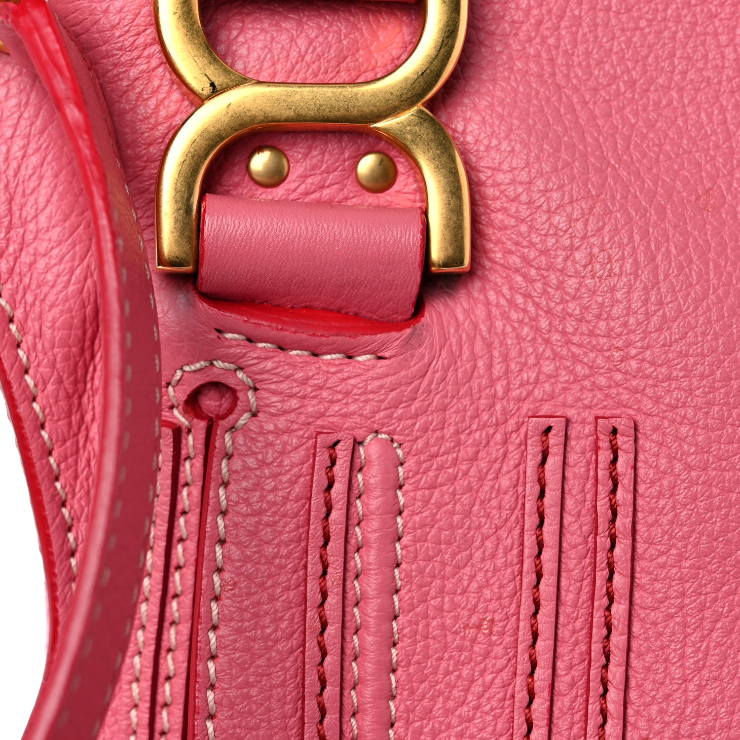Chloe Calfskin Small Marcie Satchel Coral Pop 19 of 20