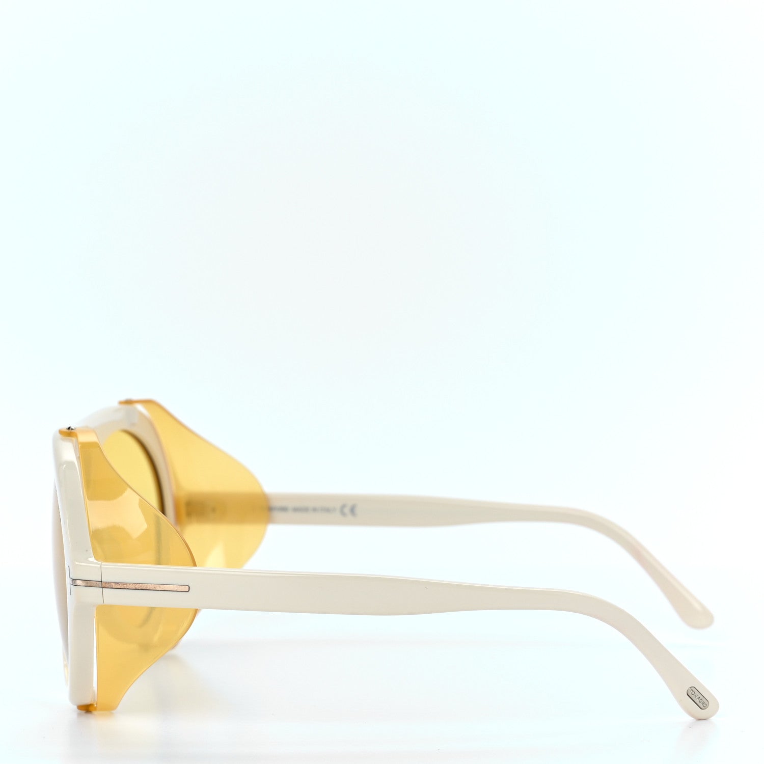Tom Ford Acetate Neghman Aviator Sunglasses Ivory 3 of 7