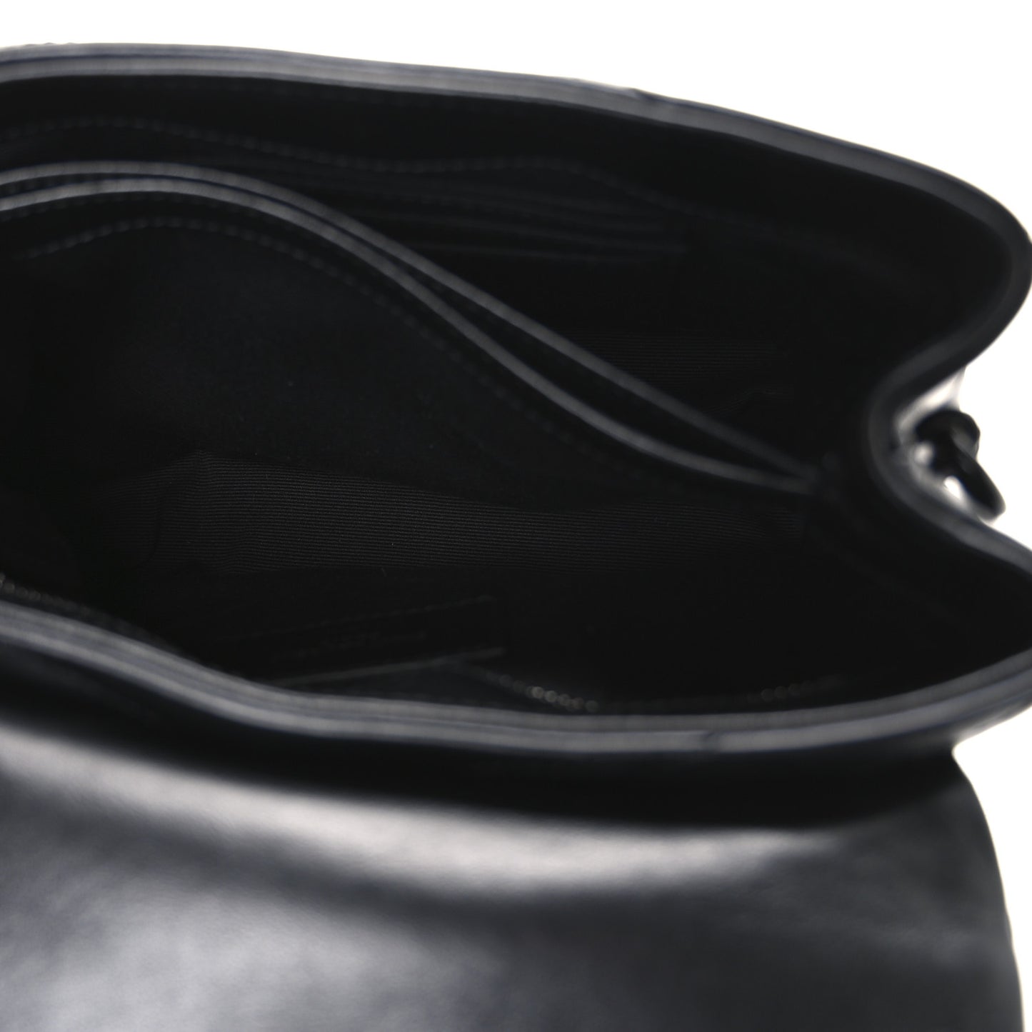 Calfskin Y Quilted Monogram Monochrome Toy Loulou Crossbody Bag Black