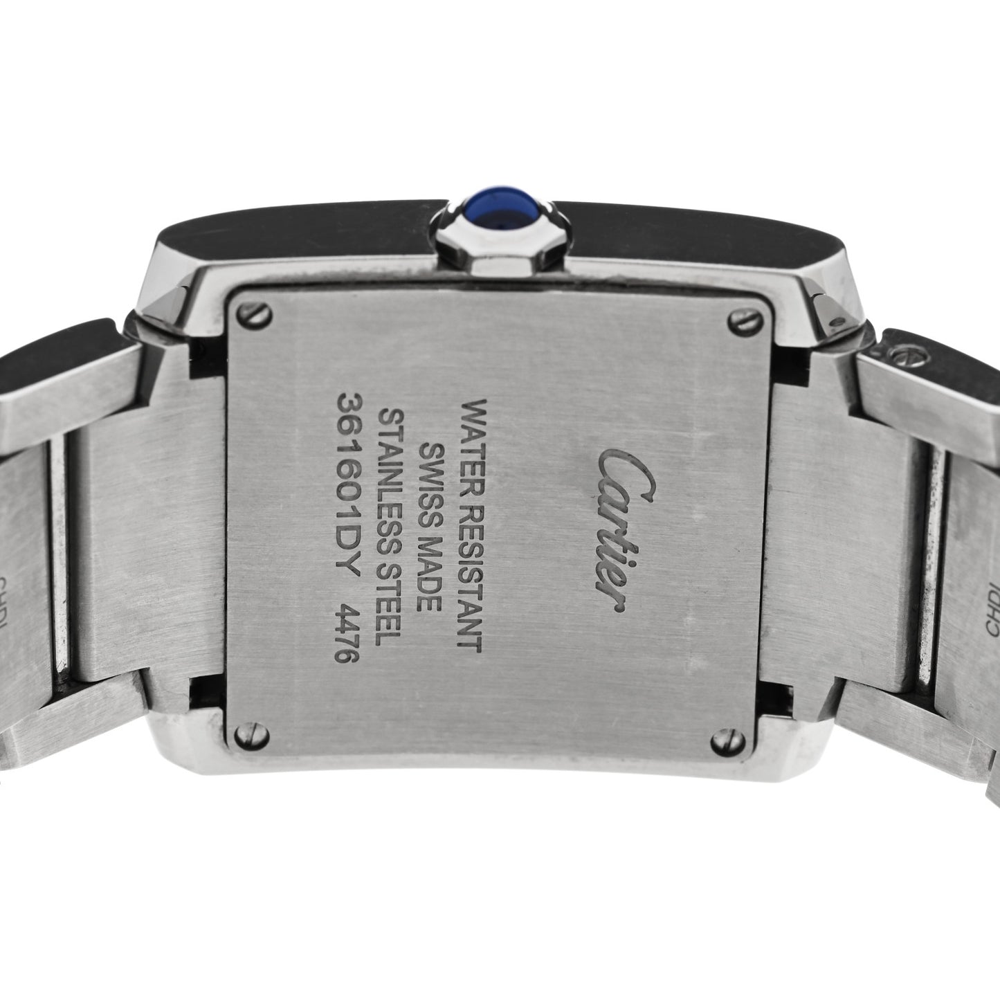 Stainless Steel Diamond Bezel 28mm Tank Francaise Quartz Watch