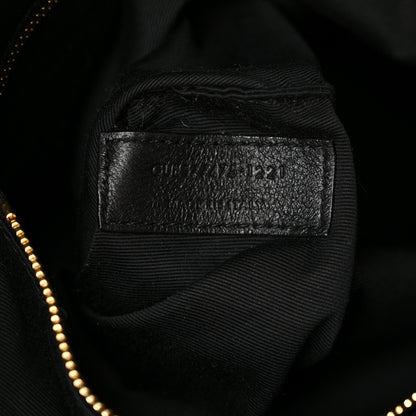 Saint Laurent Lambskin Quilted Medium Loulou Puffer Monogram Chain Satchel Black 7 of 10