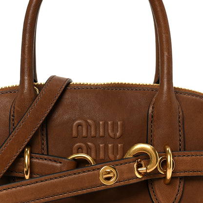 Miu Miu Nappa Aviator Small Aventure Bag Rovere 7 of 9