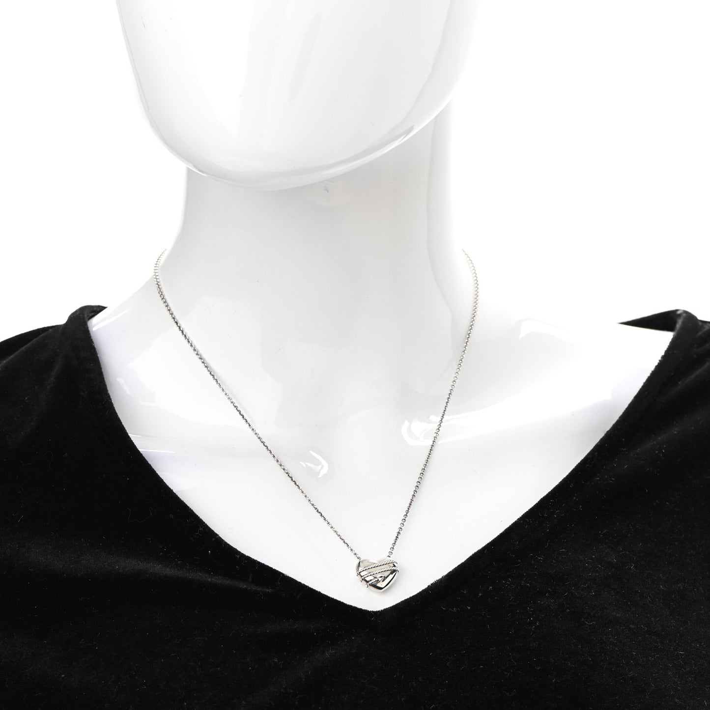 Sterling Silver Heart Arrow Pendant Necklace