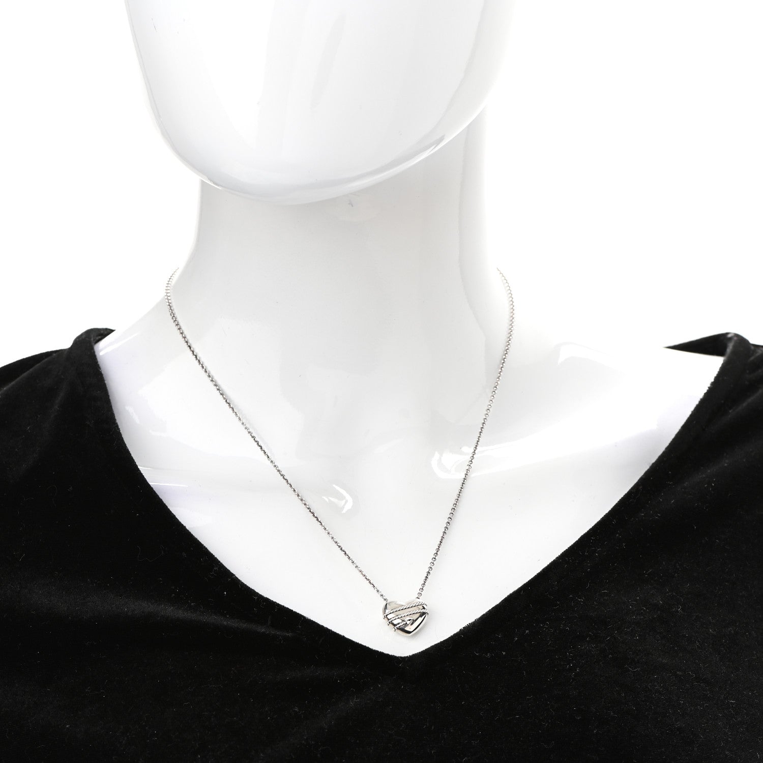 Tiffany Sterling Silver Heart Arrow Pendant Necklace 2 of 7