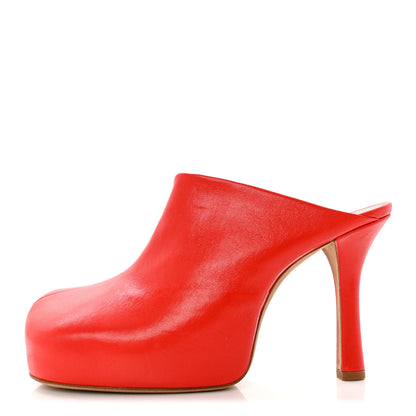 Bottega Veneta Stretch Nappa The Bold Mules 38.5 Red 1 of 8