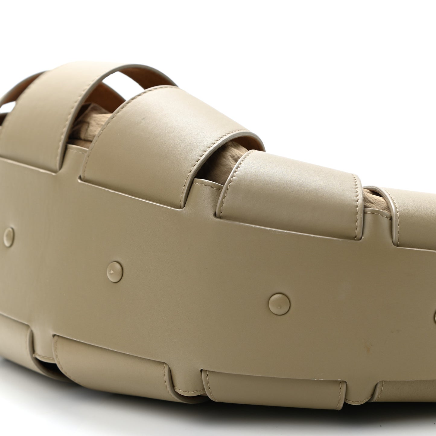 French Calfskin Shell Bag Taupe