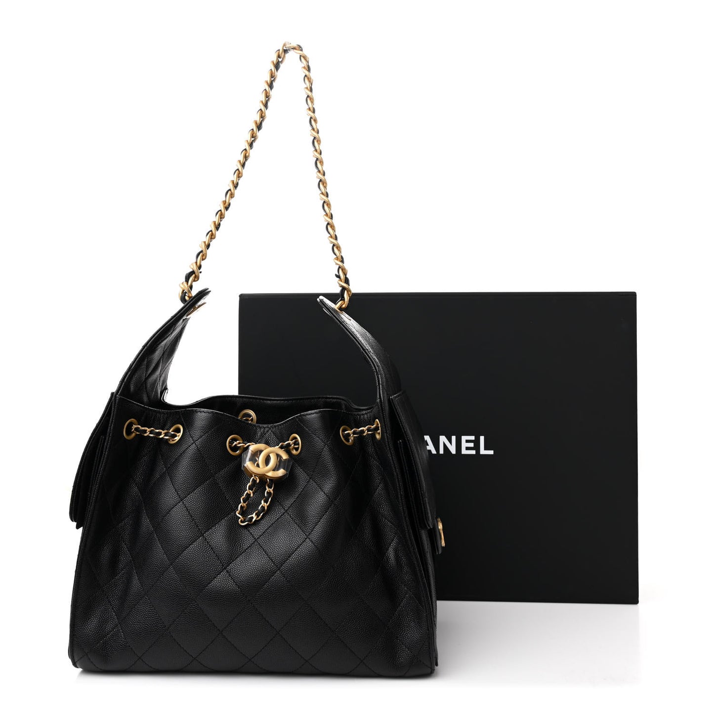 Caviar Quilted Small Chanel 25 Handbag Black