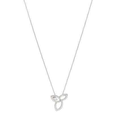 Harry Winston Platinum Diamond Lily Cluster Pendant Necklace 1 of 6