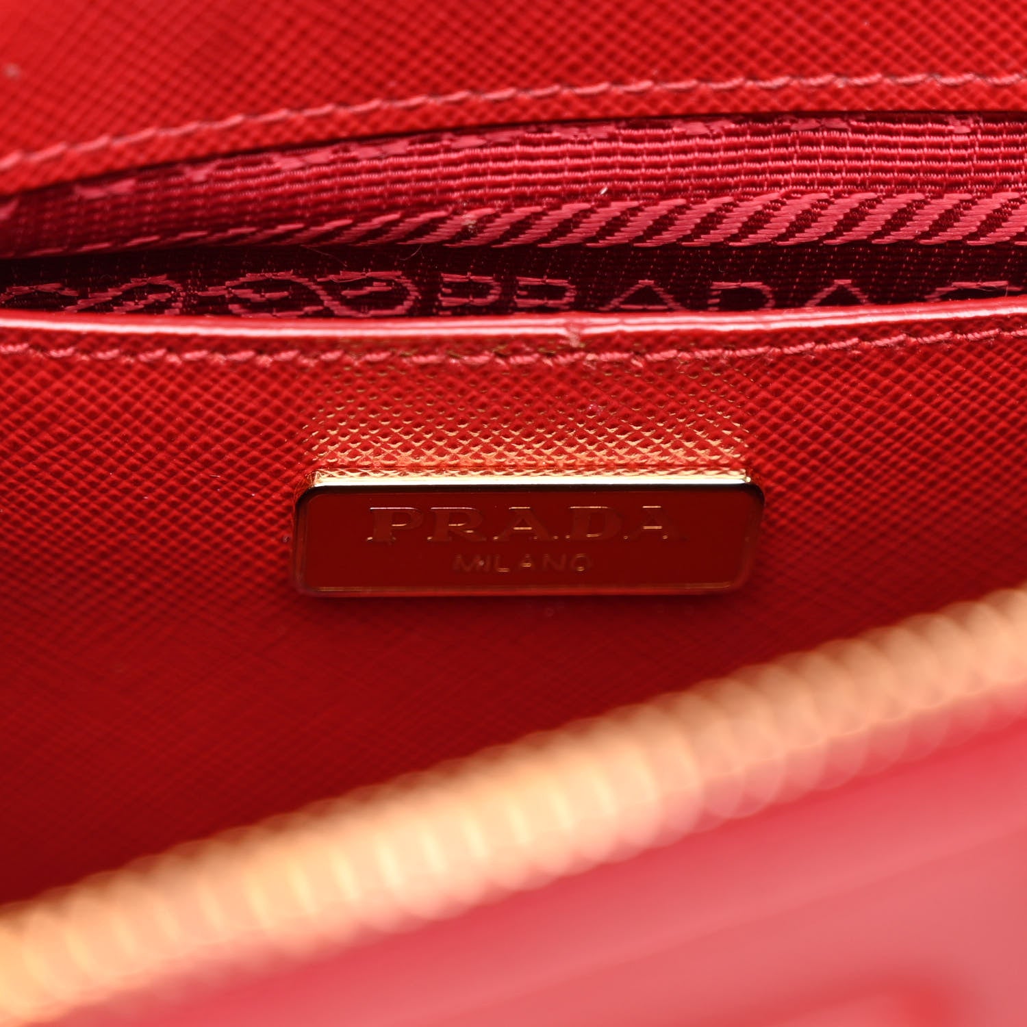 Prada Saffiano Micro Galleria Double Zip Tote Fuoco 6 of 9