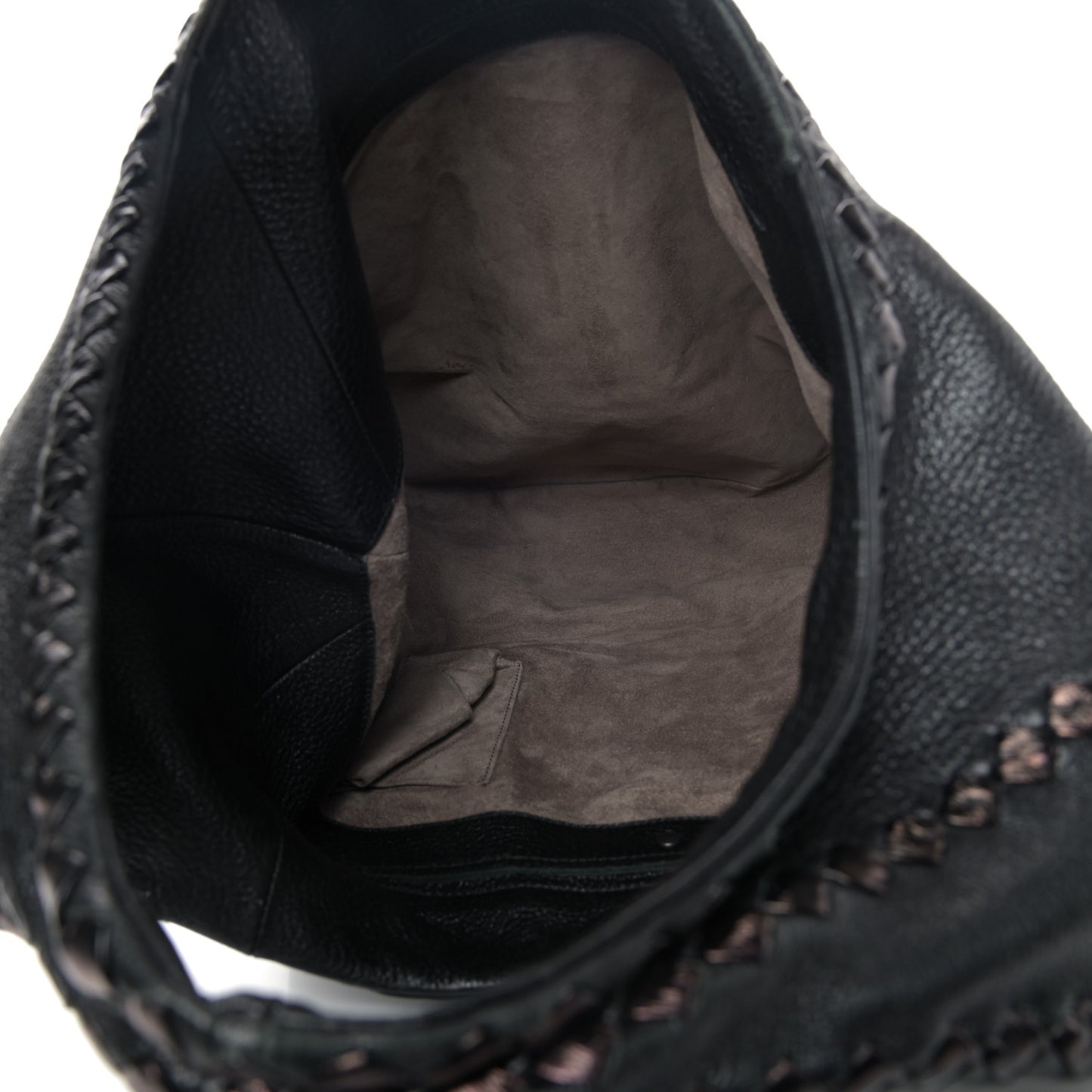 Cervo Deerskin Large Hobo Black