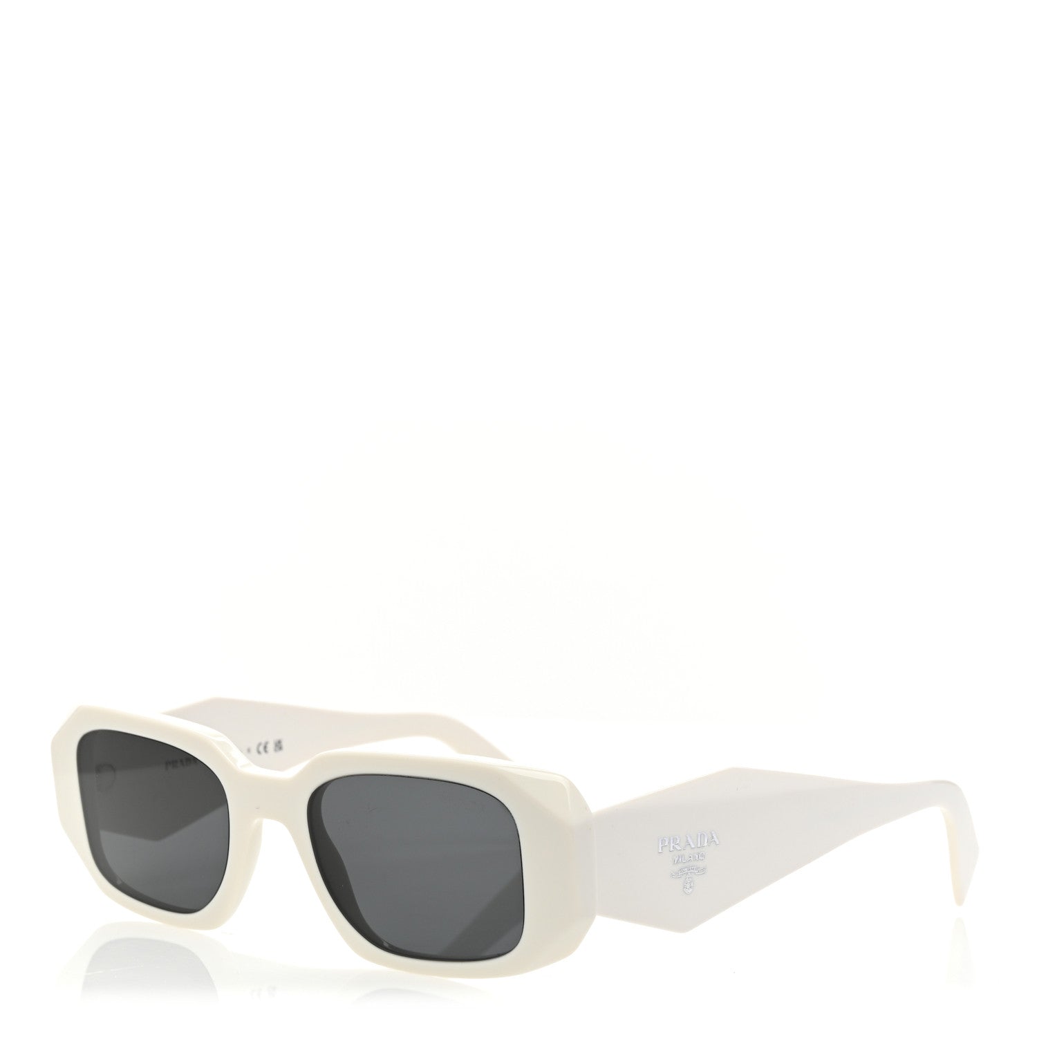Prada Acetate Symbole Sunglasses SPR 17W White 1 of 8