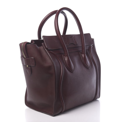 Celine Smooth Calfskin Mini Luggage Burgundy 3 of 11