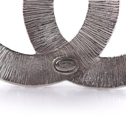 Chanel Baguette Crystal CC Brooch Silver 4 of 5