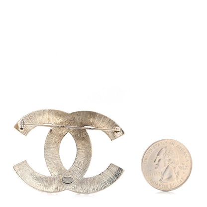 Chanel Baguette Crystal CC Brooch Silver 2 of 4
