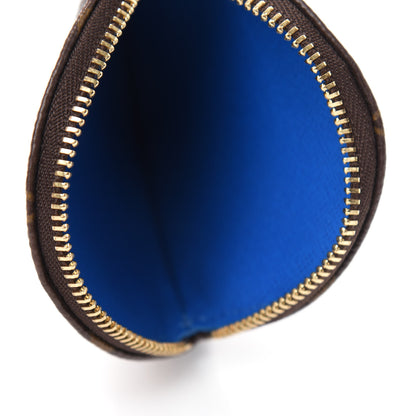 Louis Vuitton Monogram 2019 Christmas Animation Round Coin Purse Blue 5 of 8