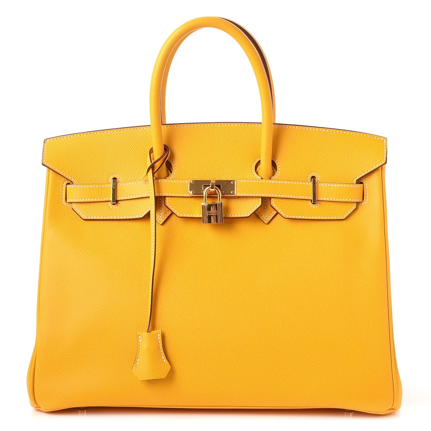 Hermes Epsom Horseshoe Birkin 35 Jaune 1 of 44