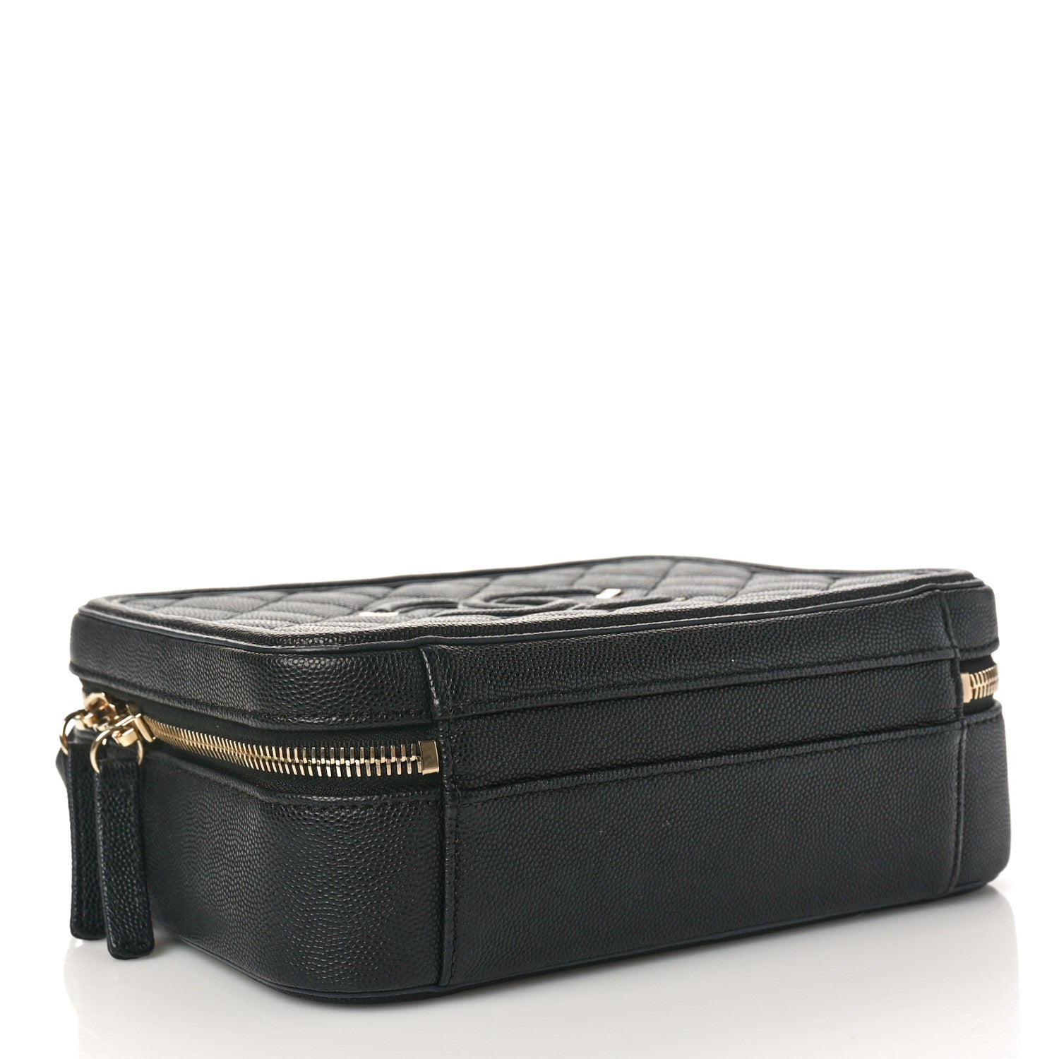 Chanel Caviar Quilted Medium CC Filigree Vanity Case Black 4 of 10