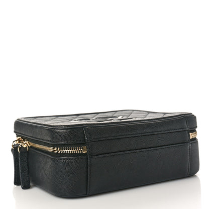 Chanel Caviar Quilted Medium CC Filigree Vanity Case Black 4 of 10