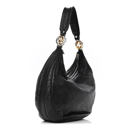 Gucci Guccissima Medium GG Twins Hobo Black 2 of 6
