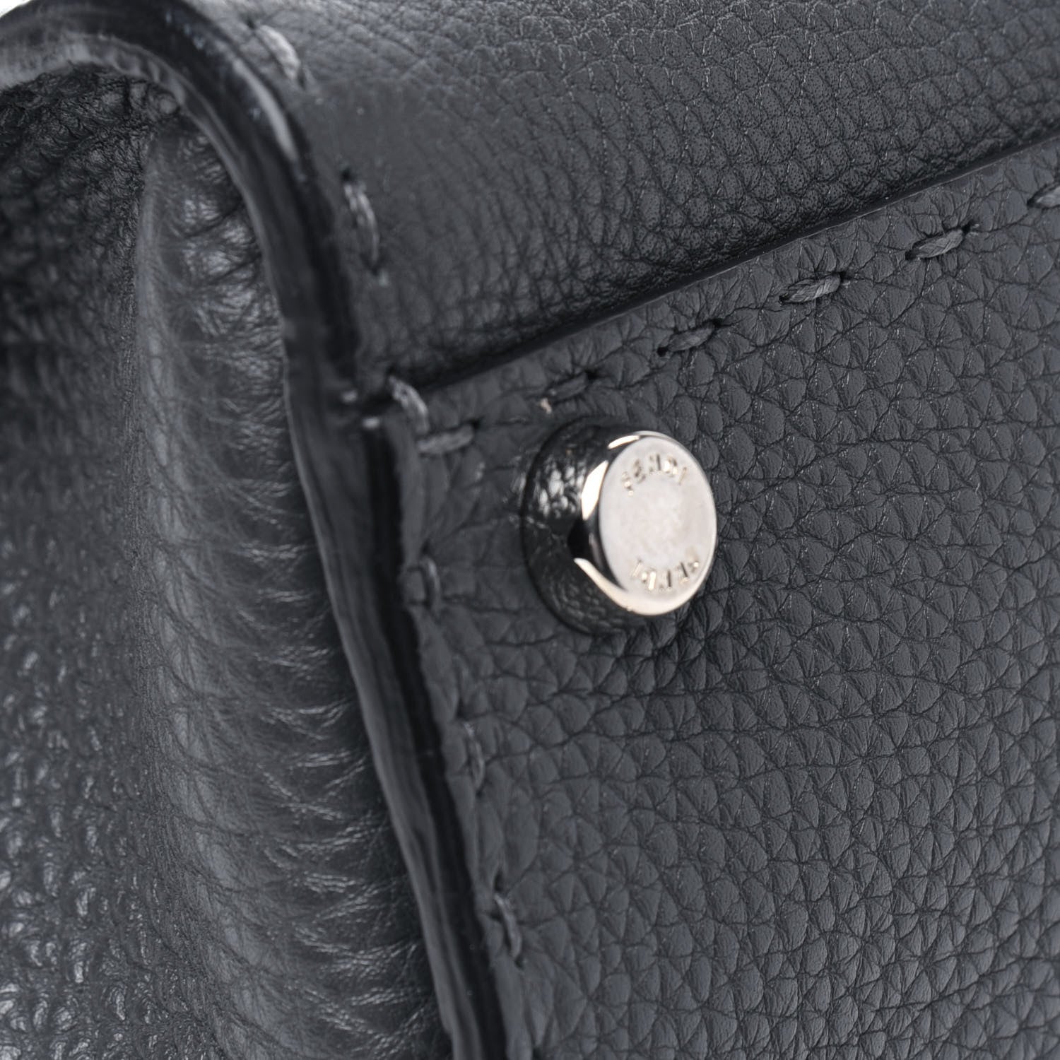 Fendi Cuoio Romano Selleria Bi-Color Medium Peekaboo Iconic Satchel Asfalto Latte 14 of 18